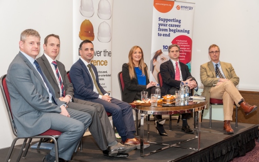 Panel of 6 people sitting down